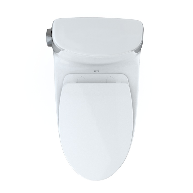 TOTO MS604124CEFG#01 Ultramax Ii One-Piece Elongated 1.28 Gpf Universal Height Toilet With Cefiontect And Ss124 Softclose Seat - Cotton White