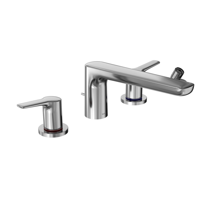 TOTO TBG03202U#CP Gs Four-Hole Deck-Mount Roman Tub Filler Trim With Handshower - Polished Chrome