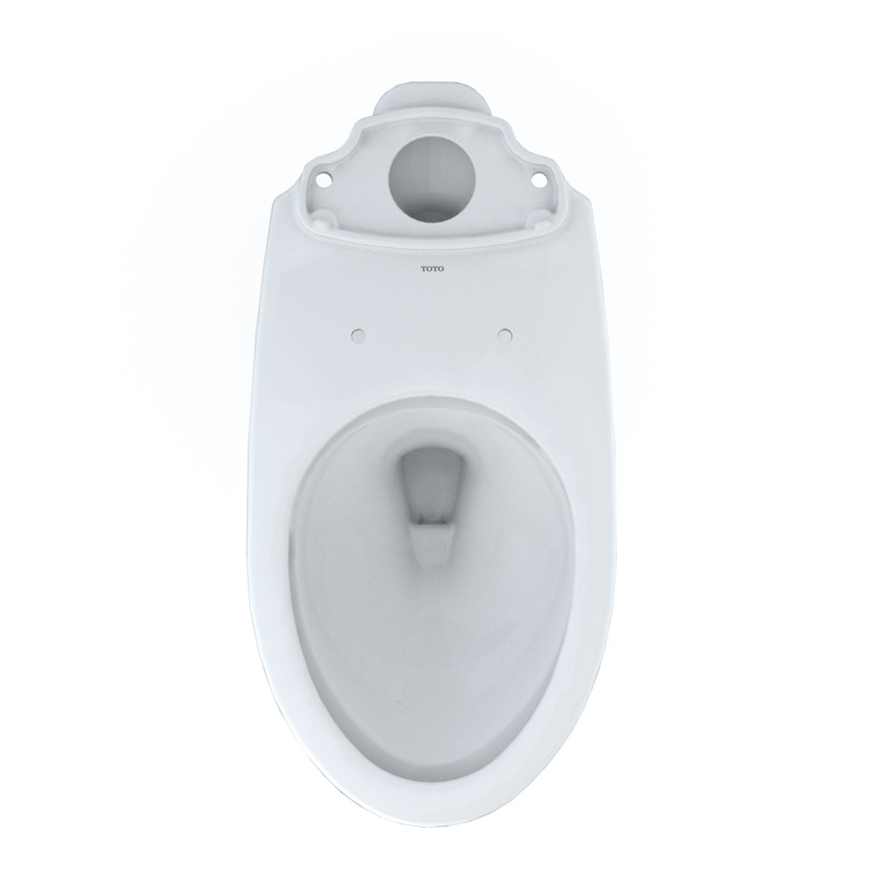 TOTO C776CEFG.10#01 Drake Elongated Universal Height Tornado Flush Toilet Bowl With 10 Inch Rough-In And Cefiontect - Cotton White