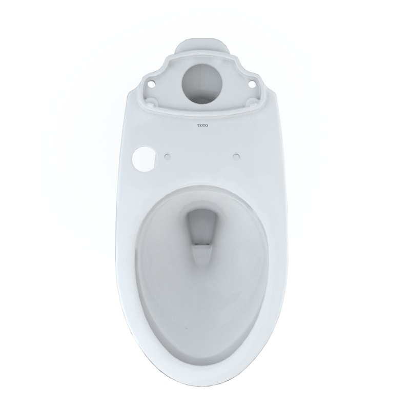 TOTO C776CEFGT40.10#01 Drake Elongated Universal Height Tornado Flush Toilet Bowl With 10 Inch Rough-In And Cefiontect - Cotton White