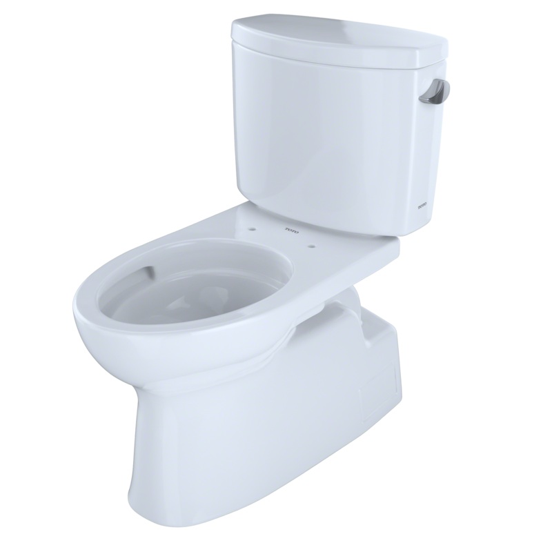 TOTO CST474CEFRG#01 Vespin Ii Two-Piece Elongated 1.28 Gpf Universal Height Skirted Toilet With Cefiontect And Right-Hand Trip Lever - Cotton White