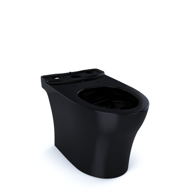 TOTO CT446CEFNT40#51 Aquia Iv Elongated Universal Height Skirted Toilet Bowl - Ebony