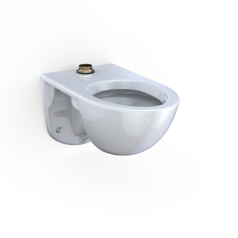TOTO CT728CUG#01 Tornado Flush Commercial Flushometer Wall-Mounted Toilet With Cefiontect - Cotton White