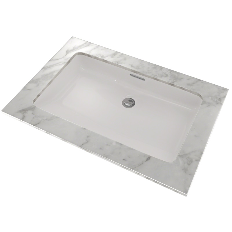TOTO LT191G#11 Rectangular Undermount Bathroom Sink With Cefiontect - Colonial White