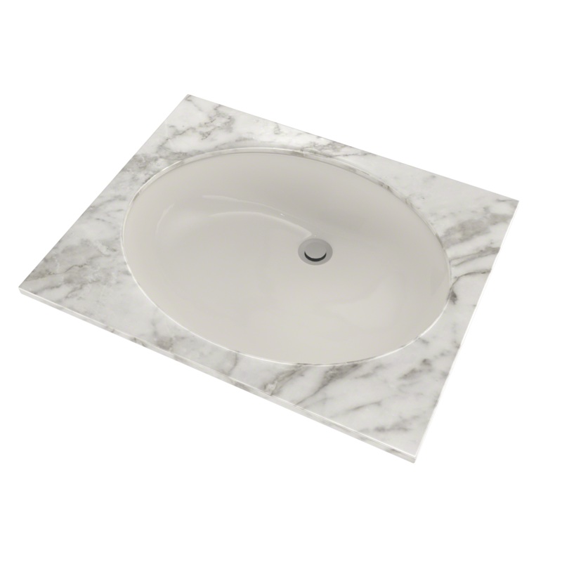 TOTO LT597G#11 Dantesca Oval Undermount Bathroom Sink With Cefiontect - Colonial White