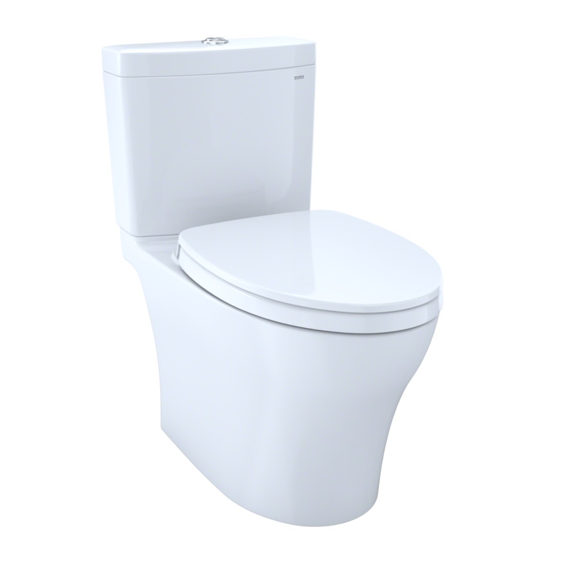 TOTO MS446124CEMFGN#01 Aquia Iv Two-Piece Elongated Dual Flush 1.28 And 0.9 Gpf Universal Height Toilet With Cefiontect - Cotton White