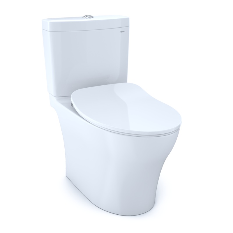 TOTO MS446234CEMFGN#01 Aquia Iv Two-Piece Elongated Dual Flush 1.28 And 0.9 Gpf Toilet With Cefiontect And Softclose Seat - Cotton White