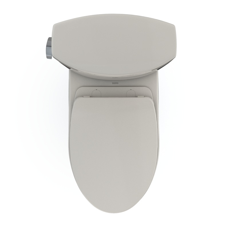 TOTO MS454124CEFG#12 Drake Ii Two-Piece Elongated 1.28 Gpf Universal Height Toilet With Cefiontect And Ss124 Softclose Seat - Sedona Beige