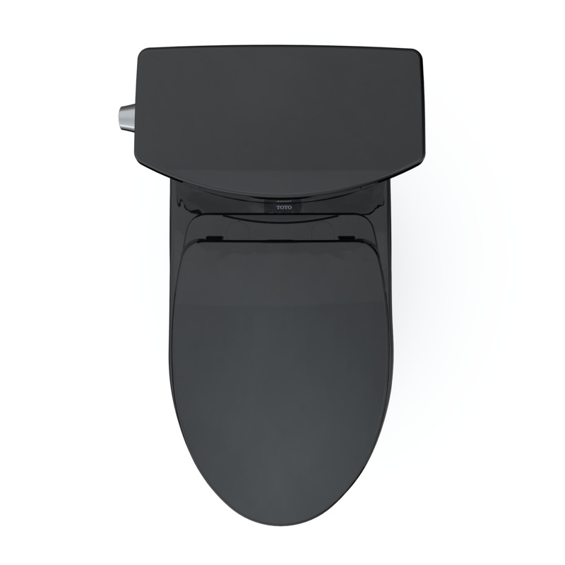 TOTO MS454124CUF#51 Drake Ii 1G Two-Piece Elongated 1.0 Gpf Universal Height Toilet With Ss124 Softclose Seat - Ebony