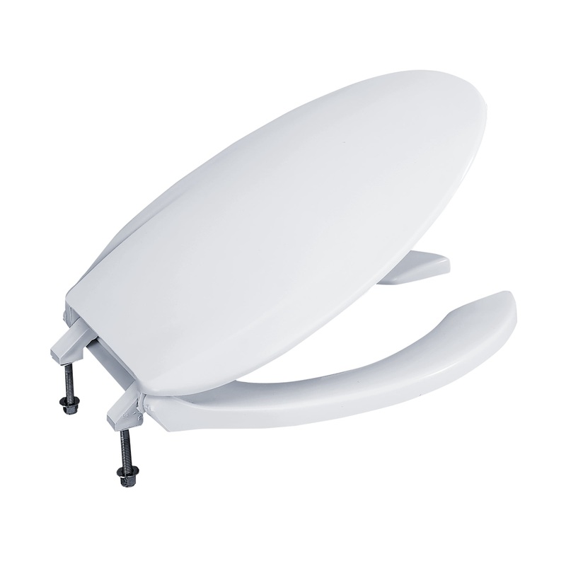 TOTO SC134#01 Elongated Open Front Commerical Toilet Seat With Lid - Cotton White