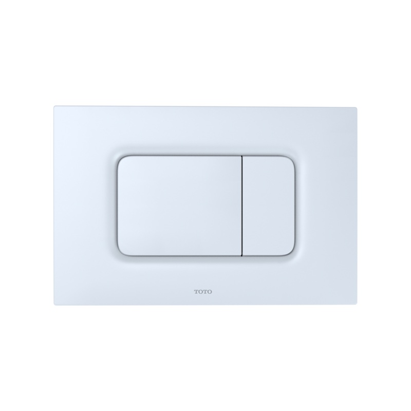 TOTO YT920#WH Dual Flush Rectangle Push Button Plate For Select Duofit In-Wall Tank Unit - White Matte