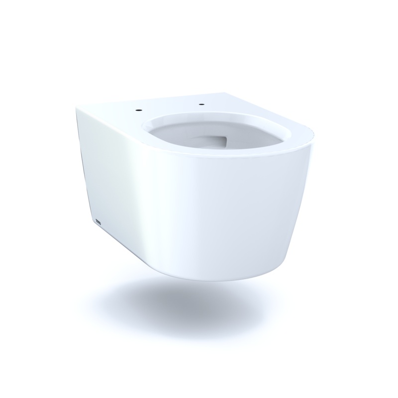 TOTO CT447CFG#01 Rp Wall-Hung Contemporary D-Shape Dual Flush 1.28 And 0.9 Gpf Toilet With Cefiontect - Cotton White