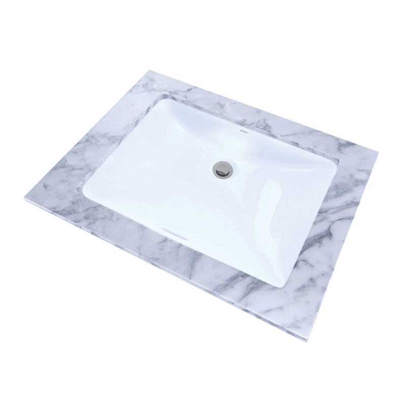 TOTO LT1535G#01 20" Rectangular Undermount Bathroom Sink With Cefiontect - Cotton White