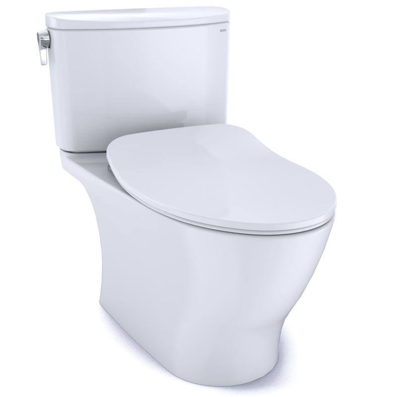 TOTO MS442234CUFG#01 Nexus 1G Two-Piece Elongated 1.0 Gpf Universal Height Toilet With Cefiontect And Ss234 Softclose Seat - Cotton White