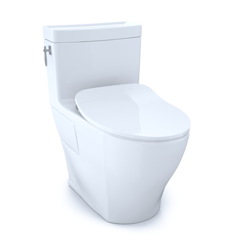 TOTO MS626234CEFG#01 Aimes One-Piece Elongated 1.28 Gpf Toilet With Cefiontect And Softclose Seat - Cotton White