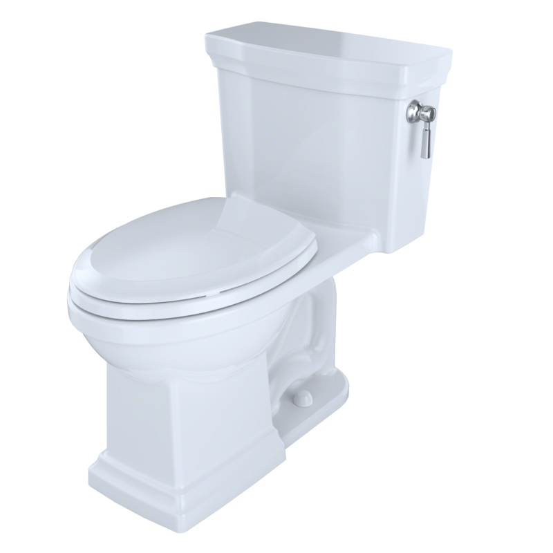 TOTO MS814224CEFRG#01 Promenade Ii One-Piece Elongated 1.28 Gpf Universal Height Toilet With Cefiontect And Right-Hand Trip Lever - Cotton White