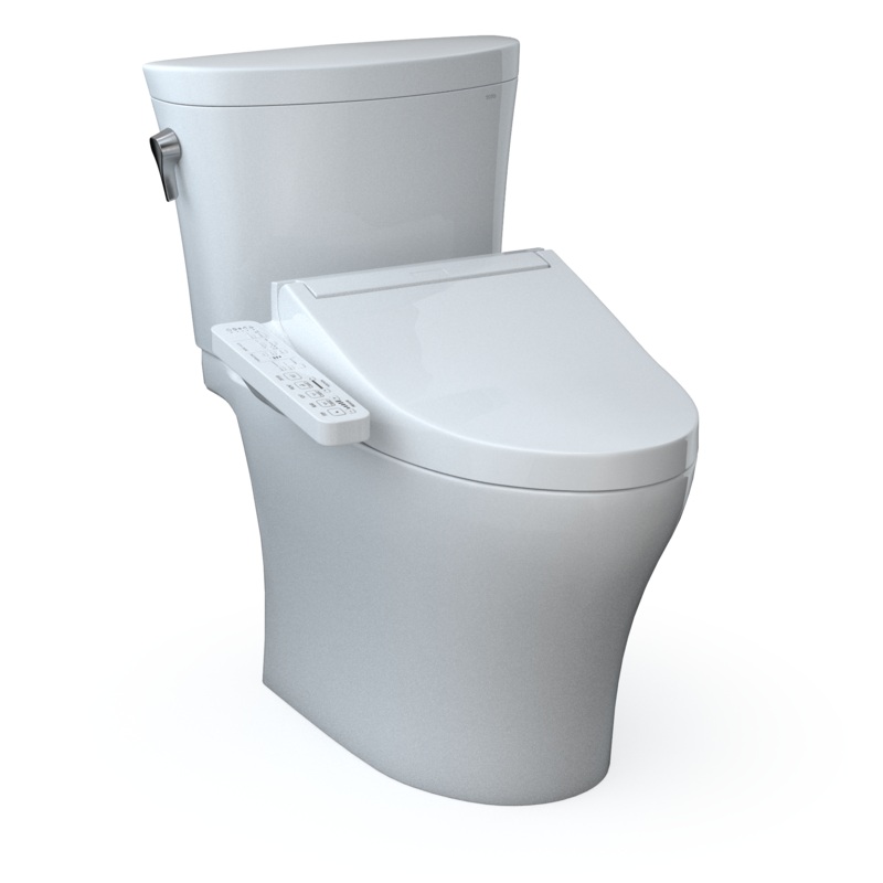 TOTO MW4483074CEMFGN#01 Washlet+ Aquia Iv Arc Two-Piece Elongated Dual Flush 1.28 And 0.9 Gpf Toilet With C2 Bidet Seat - Cotton White