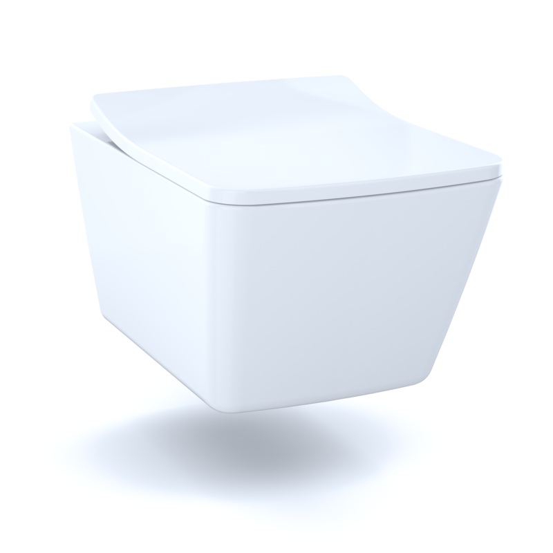 TOTO SS249R#01 Softclose Slim Square Seat And Lid For Sp Wall-Hung Toilet - Cotton White