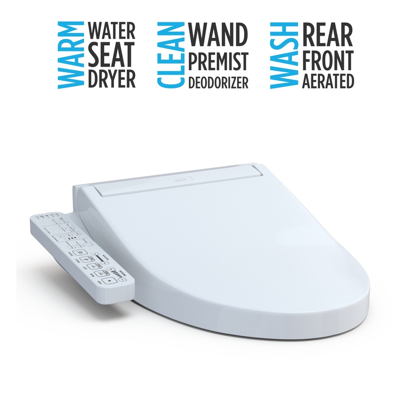 TOTO SW3073#01 Washlet C2 Electronic Bidet Toilet Seat With Premist And Ewater+ Wand Cleaning - Cotton White