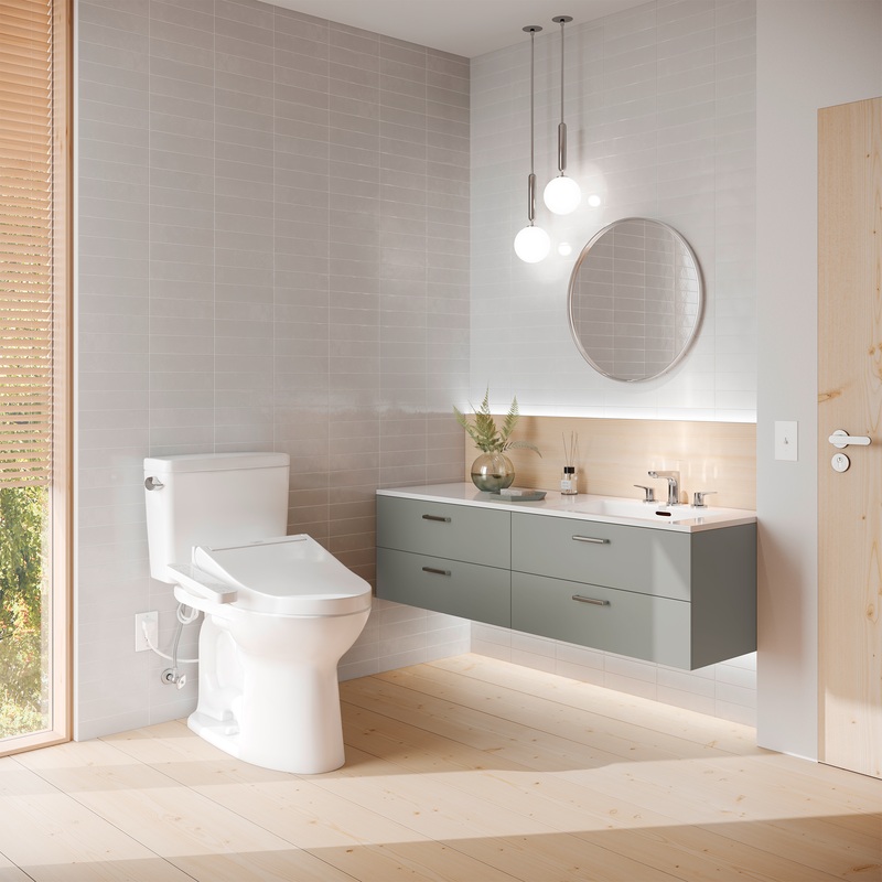 TOTO SW3074T40#01 C2 Washlet+ Ready Electronic Bidet Toilet Seat With Premist And Ewater+ Wand Cleaning - Cotton White