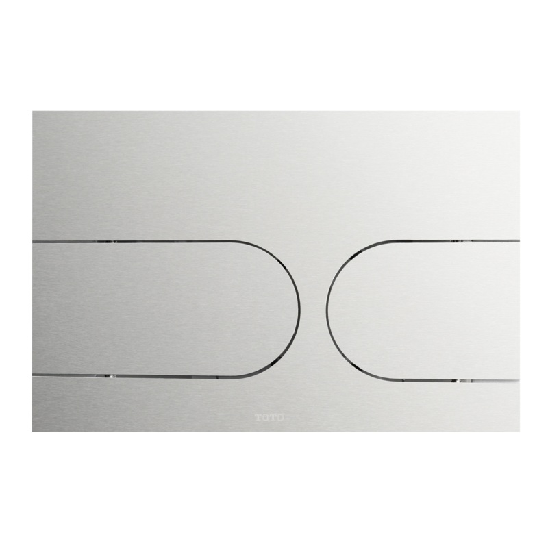 TOTO YT970#SS Dual Flush Round Push Button Plate For Select Duofit In-Wall Tank Unit - Stainless Steel