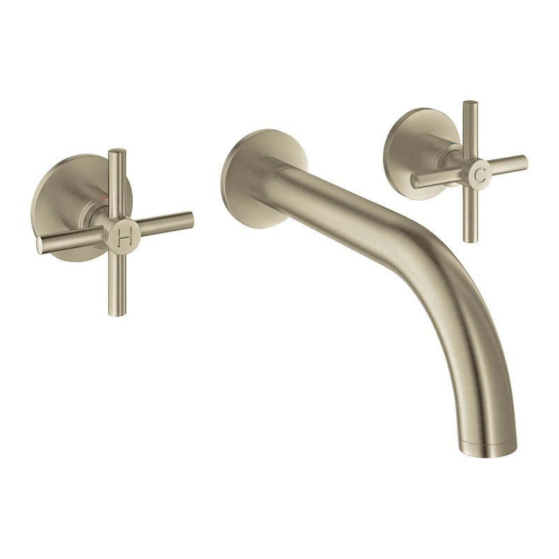 GROHE 20663EN0 2-Handle Wall Mount Faucet 1.2 GPM , Brushed Nickel
