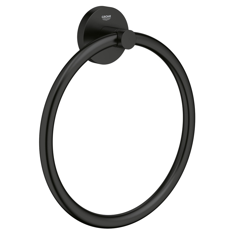 GROHE 403652431 8" Towel Ring , Matte Black