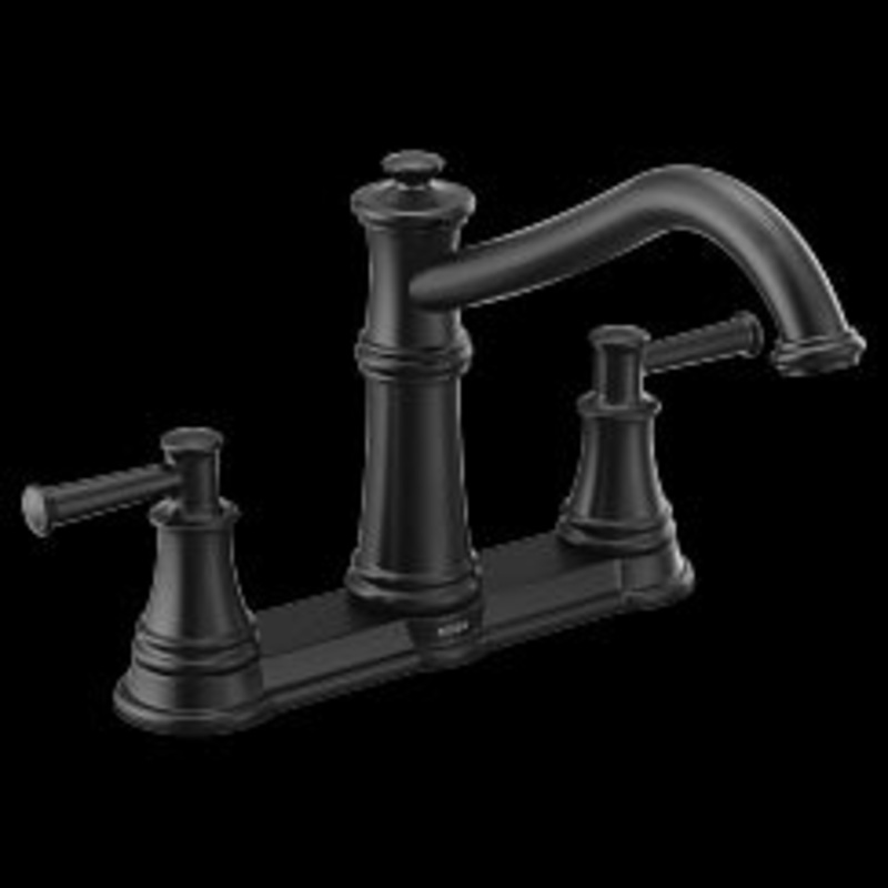 MOEN 7250BL Belfield  Two-Handle Kitchen Faucet In Matte Black