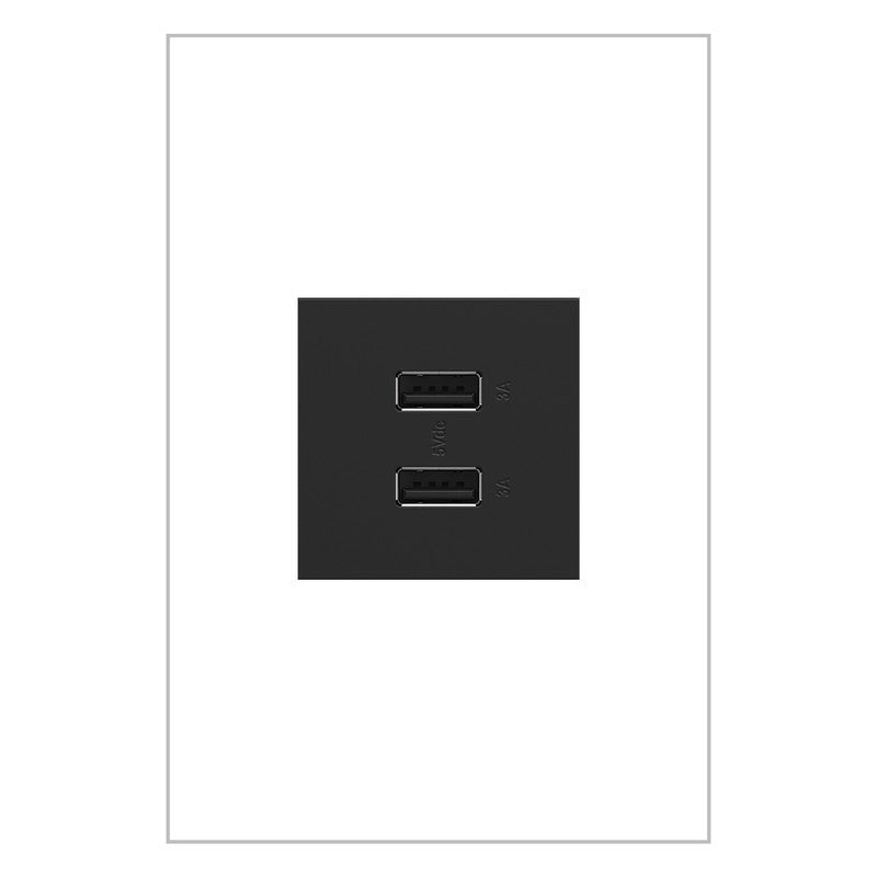LEGRAND ARUSB2AA6G4 ADORNE  Ultra-Fast USB Type-A/A Outlet Module, Graphite