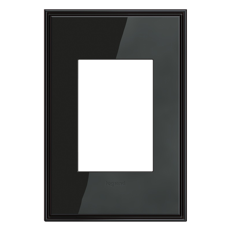LEGRAND AWC1G3BLN4 ADORNE  Black Nickel One-Gang-Plus Screwless all Plate