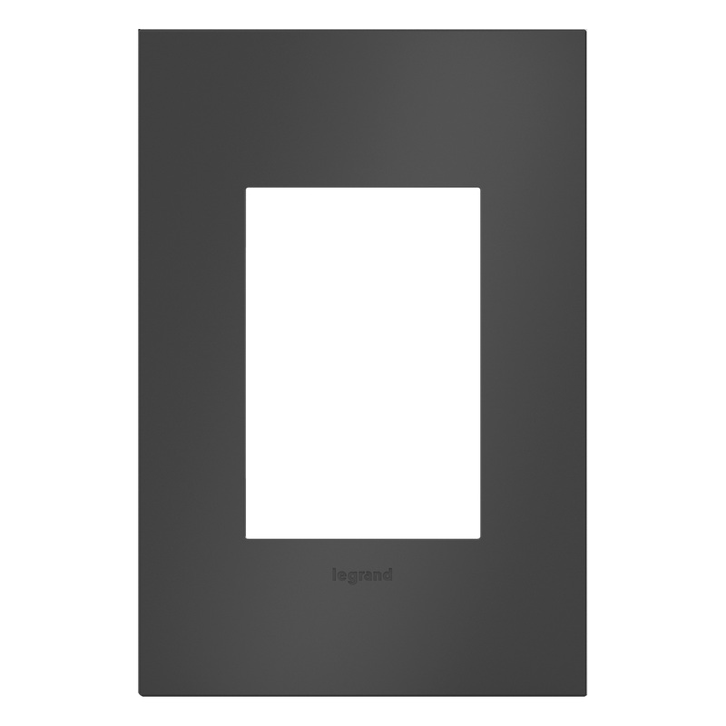 LEGRAND AWC1G3SBL4 ADORNE  Satin Black One-Gang-Plus Screwless Wall Plate