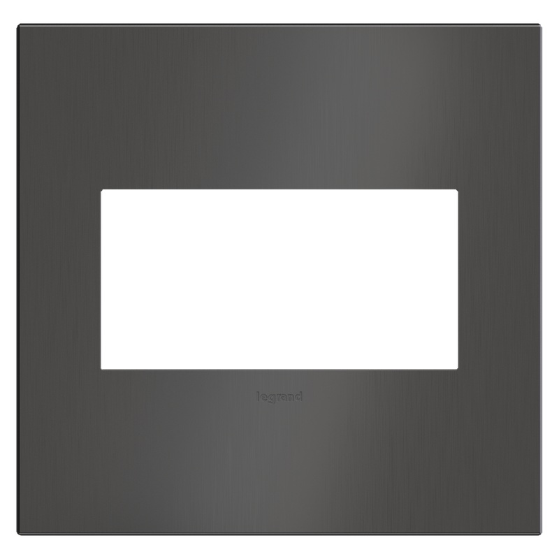 LEGRAND AWC2GBBN4 ADORNE  Brushed Black Nickel Two-Gang Wall Plate