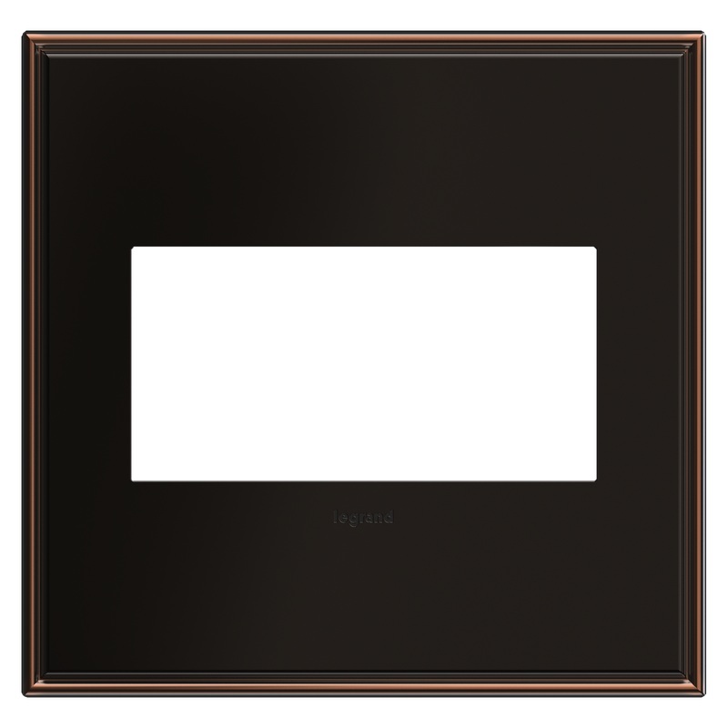 LEGRAND AWC2GOB4 ADORNE  Oil-Rubbed Bronze Two-Gang Screwless Wall Plate