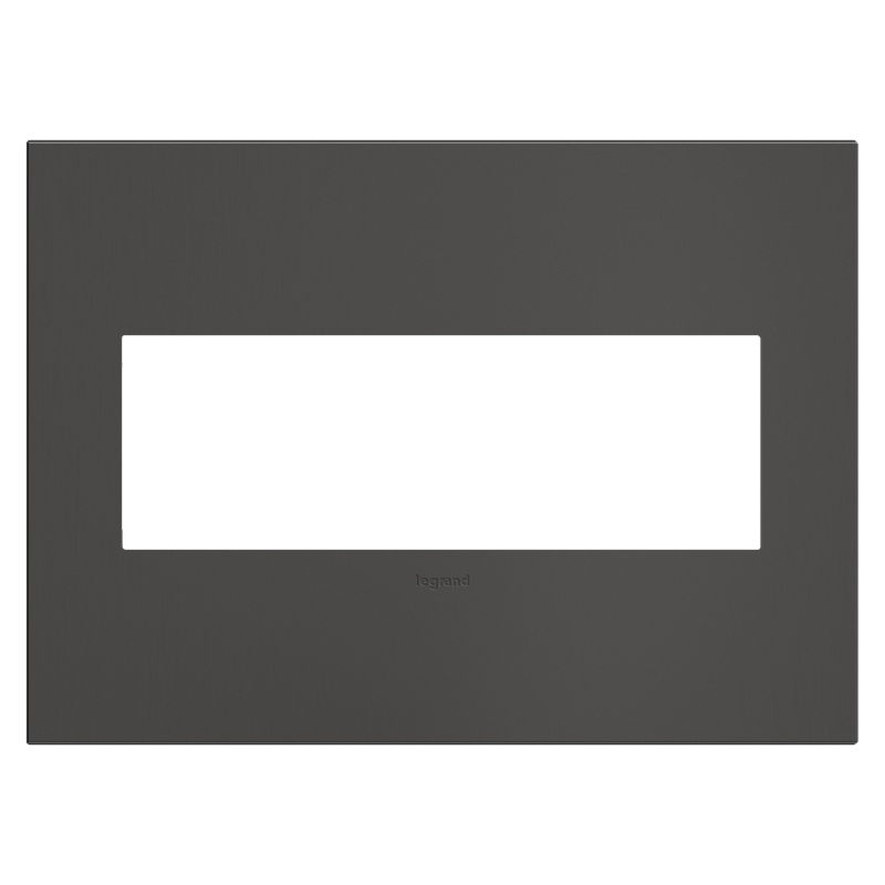 LEGRAND AWC3GBBN4 ADORNE  Brushed Black Nickel Three-Gang Screwless Wall Plate