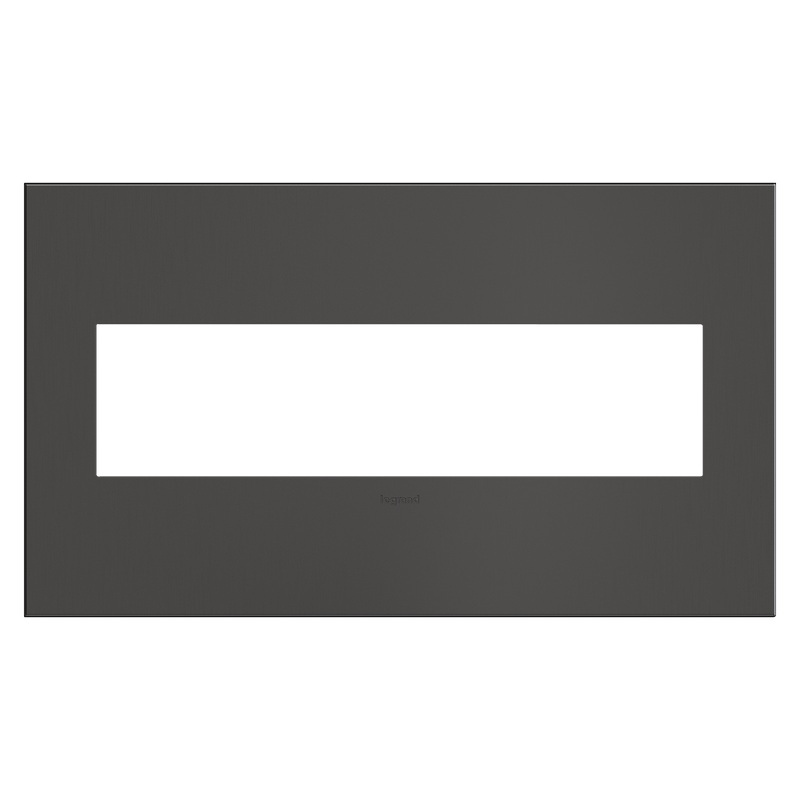 LEGRAND AWC4GBBN4 ADORNE  Brushed Black Nickel Four-Gang Wall Plate