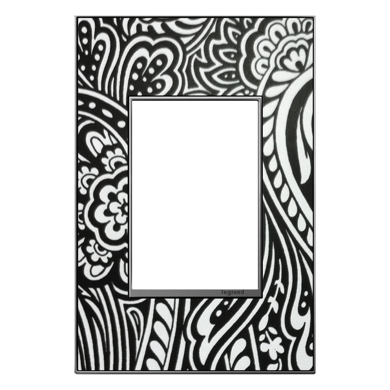 LEGRAND AWM1G3M4 ADORNE  Custom One-Gang-Plus Screwless Wall Plate, Magnesium Trim