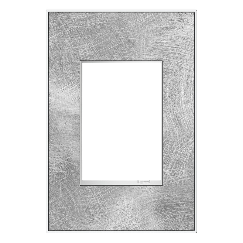 LEGRAND AWM1G3SP4 ADORNE  Spiraled Stainless One-Gang-Plus Screwless Wall Plate