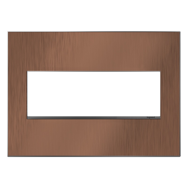 LEGRAND AWM3GCU4 ADORNE  Copper Three-Gang Screwless Wall Plate