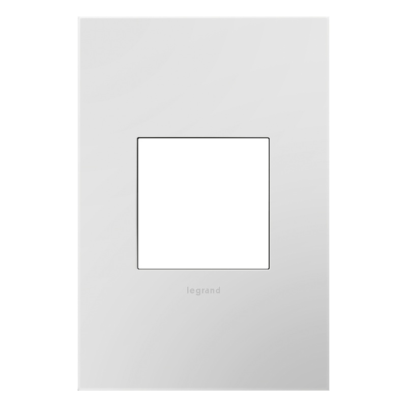 LEGRAND AWP1G2PW4 ADORNE  Matte White One-Gang Screwless Wall Plate with Microban
