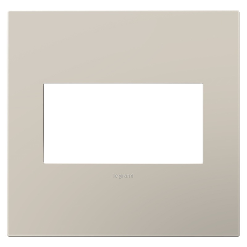 LEGRAND AWP2GGG4 ADORNE  Greige Two-Gang Screwless Wall Plate