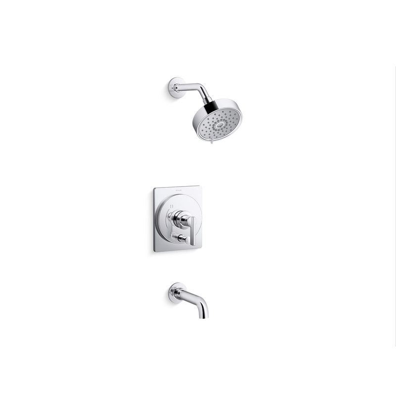KOHLER K-T35918-4G-CP Castia By Studio Mcgee Rite-Temp Bath And Shower Trim Kit, 1.75 Gpm In Polished Chrome