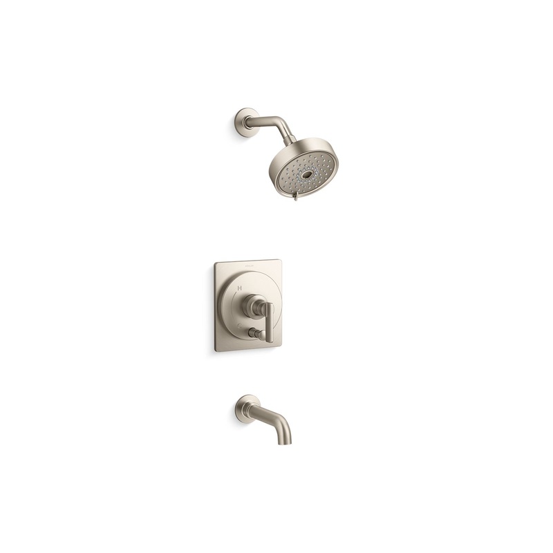 KOHLER K-T35918-4Y-BN Castia By Studio Mcgee Rite-Temp Bath And Shower Trim Kit, 2.5 Gpm In Vibrant Brushed Nickel