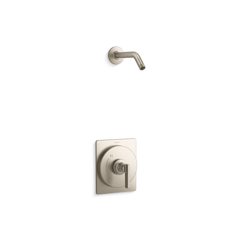 KOHLER K-TLS35914-4-BN Castia By Studio Mcgee Rite-Temp Shower Trim Kit, Without Showerhead In Vibrant Brushed Nickel