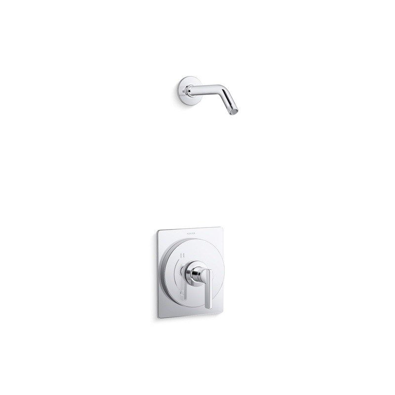 KOHLER K-TLS35914-4-CP Castia By Studio Mcgee Rite-Temp Shower Trim Kit, Without Showerhead In Polished Chrome