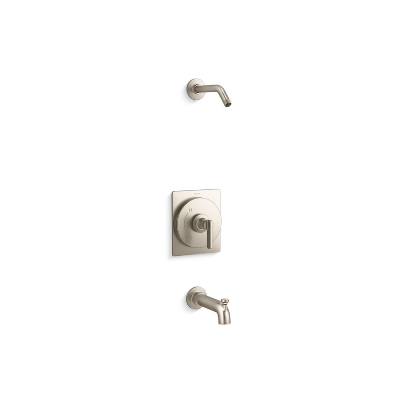 KOHLER K-TLS35915-4-BN Castia By Studio Mcgee Rite-Temp Bath And Shower Trim Kit, Without Showerhead In Vibrant Brushed Nickel