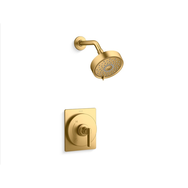 KOHLER K-TS35916-4Y-2MB Castia By Studio Mcgee Rite-Temp Shower Trim Kit, 2.5 Gpm In Vibrant Brushed Moderne Brass