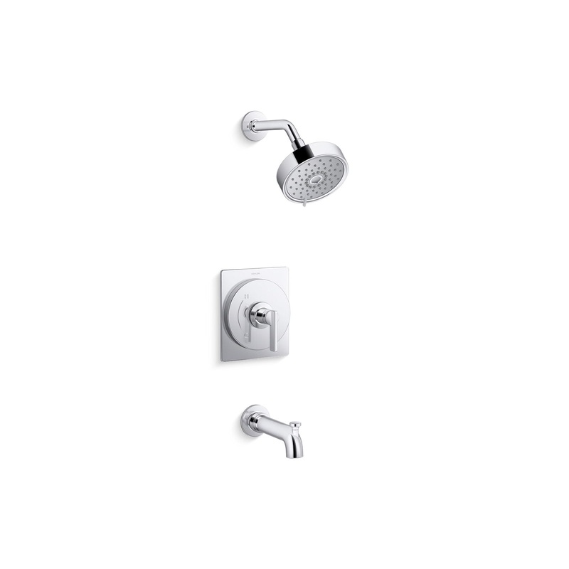 KOHLER K-TS35917-4G-CP Castia By Studio Mcgee Rite-Temp Bath And Shower Trim Kit, 1.75 Gpm In Polished Chrome