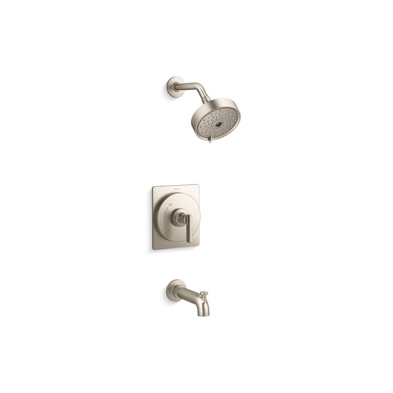 KOHLER K-TS35917-4Y-BN Castia By Studio Mcgee Rite-Temp Bath And Shower Trim Kit, 2.5 Gpm In Vibrant Brushed Nickel