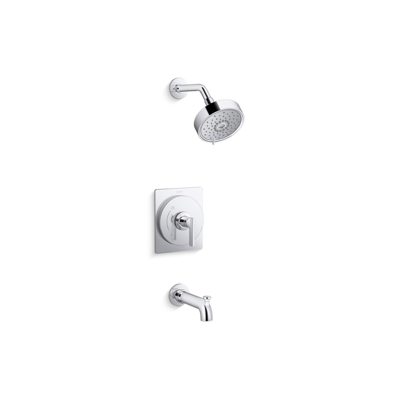 KOHLER K-TS35917-4Y-CP Castia By Studio Mcgee Rite-Temp Bath And Shower Trim Kit, 2.5 Gpm In Polished Chrome