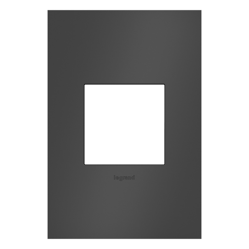 LEGRAND AWC1G2SBL4 ADORNE  Satin Black One-Gang Screwless Wall Plate